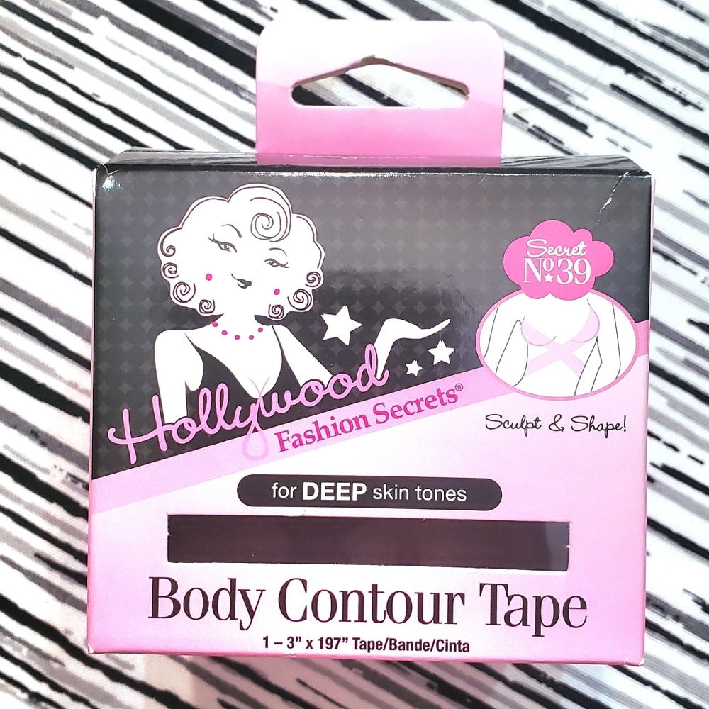 NIB Hollywood Fashion Secrets Body Contour Tape,‎ Deep, 3" x 197" Roll